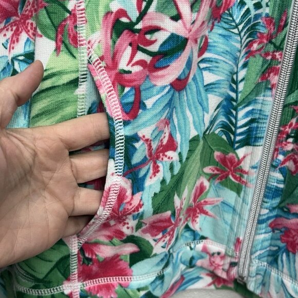 Tommy Bahama Floral Jacket Womens Medium Full Multicolor Tropical Beach Vacation - Picture 4 of 8